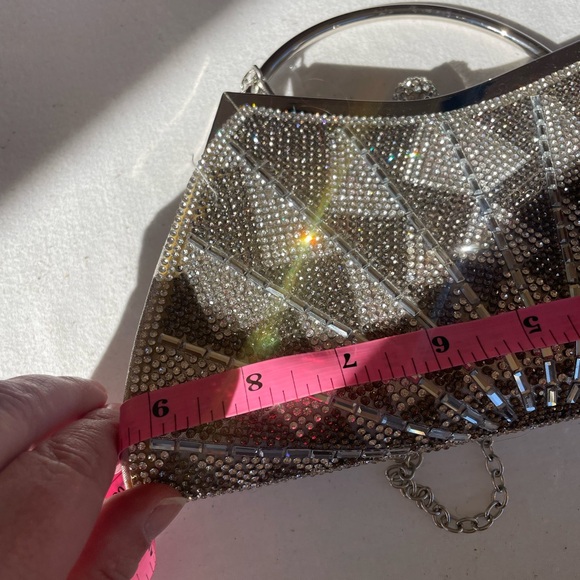 Art Deco Style Elegant Silver Clutch Bag - Picture 8 of 9